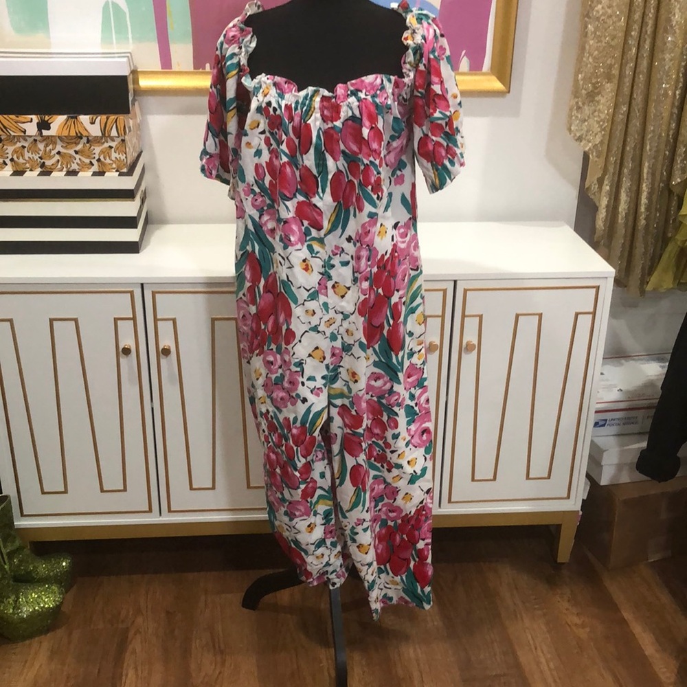 Vintage 1980s Floral Jumpsuit - Picture 5 of 5